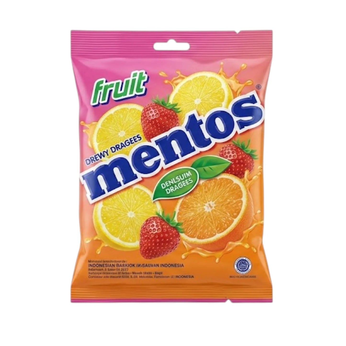 mentos gum fruits pouch 135g indonesia