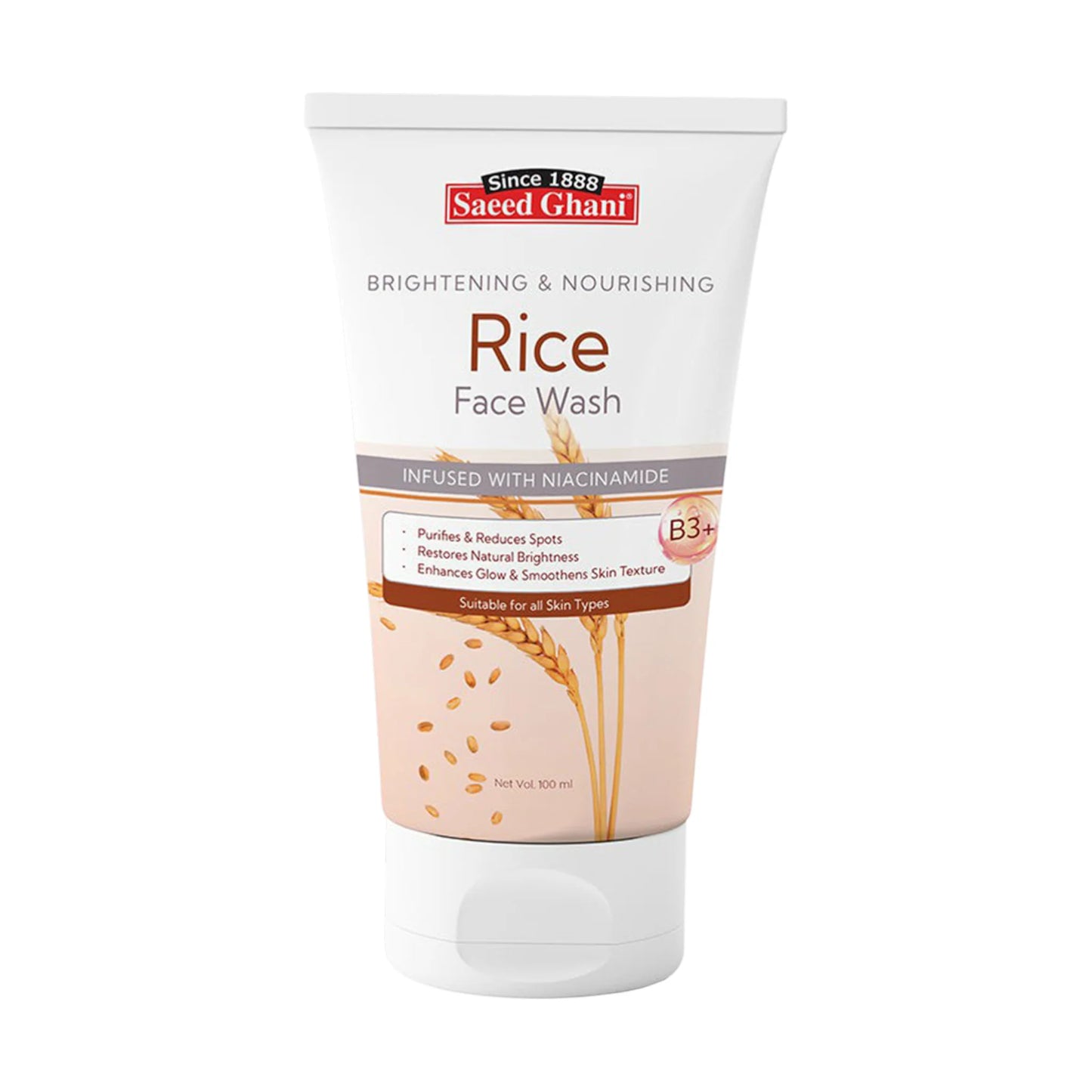 saeed ghani face wash rice 100ml pak