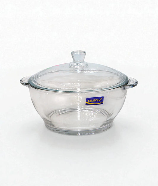 deli glass bowl & lid 1.5l large pak eb1009