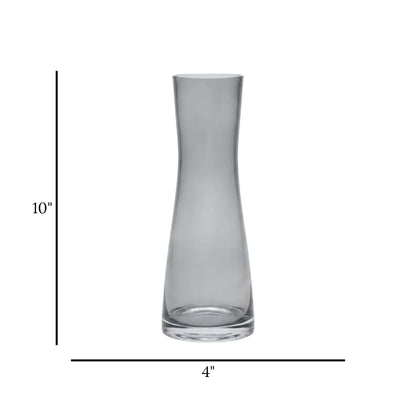 glass vase black shine 10''x4'' china